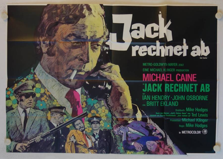 Get Carter original release german doublepanel movie poster